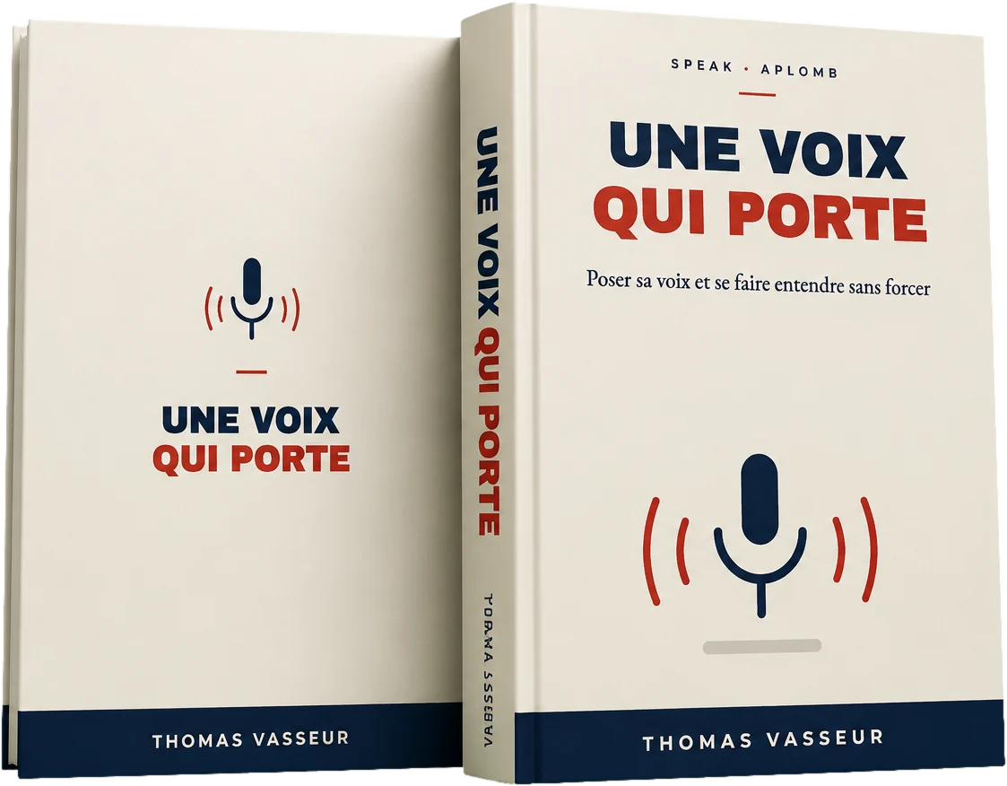 Le livre « Une Voix qui Porte », recto et verso